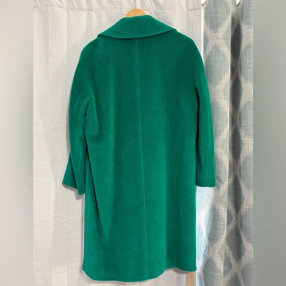 MaxMara Women's Vibrant Green Sydney Alpaca and Wool blend Coat. - Picture 8 of 14